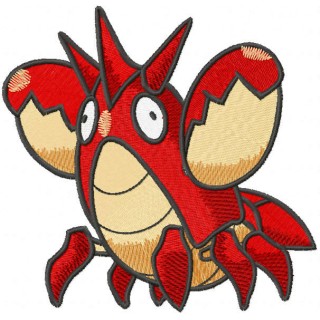 Corphish Pokemon embroidery design - Embroidery Design