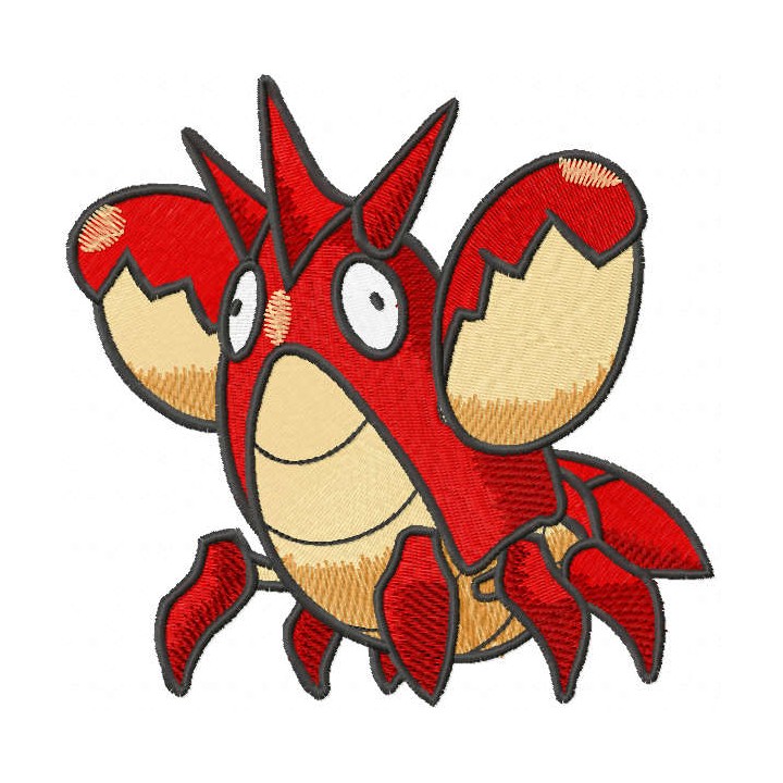 Corphish Pokemon embroidery design - Embroidery Design