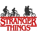 Stranger Things logo embroidery design showcasing intricate stitching patterns for creative projects.