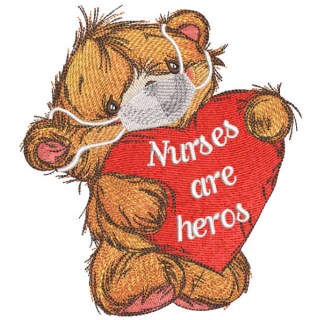 Nurses are heros embroidery design - Embroidery Design