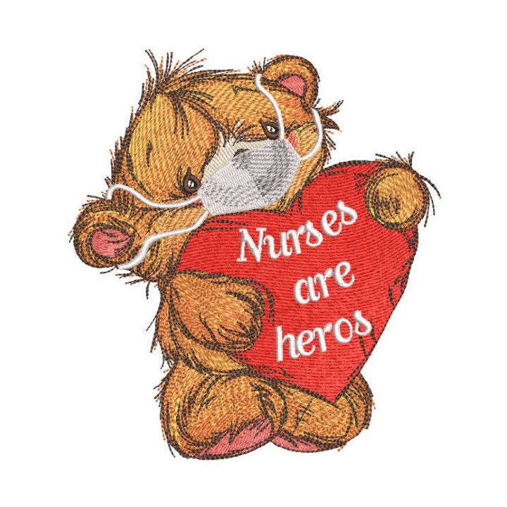 Nurses are heros embroidery design - Embroidery Design