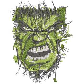 Incredible Hulk art embroidery design - Embroidery Design