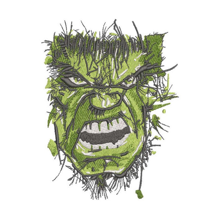 Incredible Hulk art embroidery design - Embroidery Design