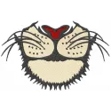 Lion face mask embroidery design showcasing a detailed lion motif ideal for personalizing face masks.