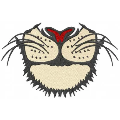 Lion face mask embroidery design showcasing a detailed lion motif ideal for personalizing face masks.
