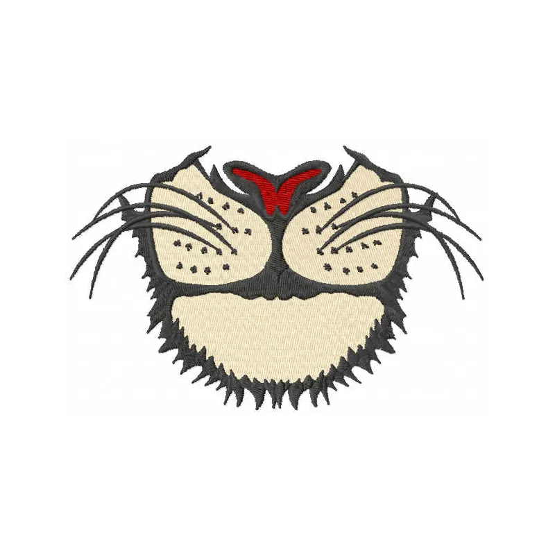 Lion face mask embroidery design showcasing a detailed lion motif ideal for personalizing face masks.