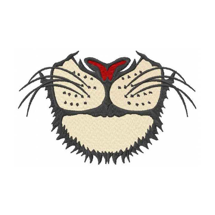 Lion face mask embroidery design - Embroidery Design