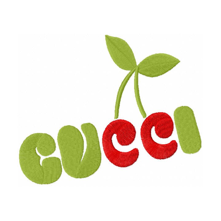 Gucci Cherry embroidery design - Embroidery Design