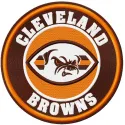 Cleveland browns round logo embroidery design