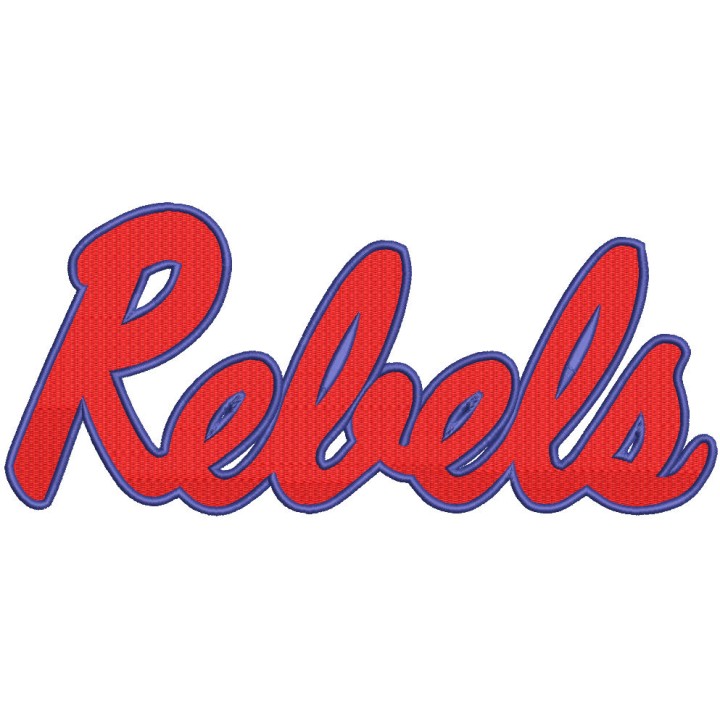 Mississippi Rebels Secondary Logo embroidery design - Embroidery Design
