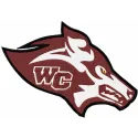 Watford City Wolves logo embroidery design preview for college sports stitching patterns.