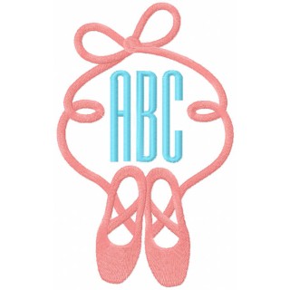 Pointe Monogram embroidery design - Embroidery Design