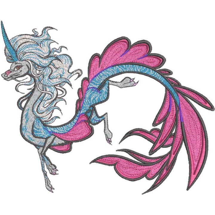Sisu flying dragon embroidery design - Embroidery Design
