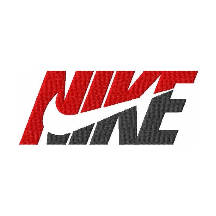 Nike red and black logo embroidery design - Embroidery Design