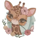 Preview of Childhood Giraffe embroidery design featuring a playful giraffe motif for stitching on various fabrics.