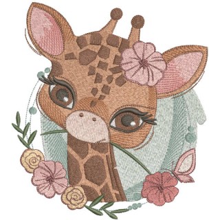 Childhood Giraffe embroidery design - Embroidery Design