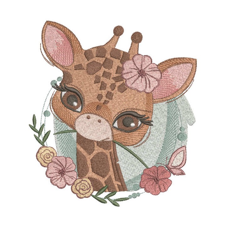 Childhood Giraffe embroidery design - Embroidery Design