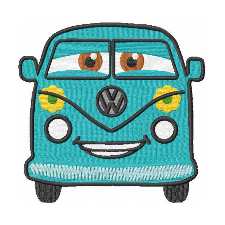 Fillmore smiling embroidery design - Embroidery Design