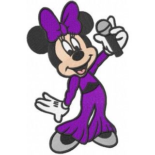 Minnie Elvis embroidery design - Embroidery Design