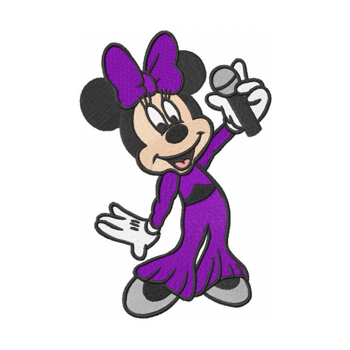 Minnie Elvis embroidery design - Embroidery Design