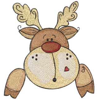 Deer looking at you embroidery design - Embroidery Design