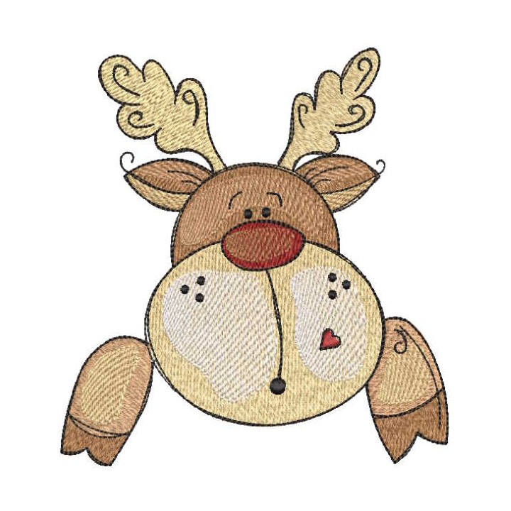 Deer looking at you embroidery design - Embroidery Design