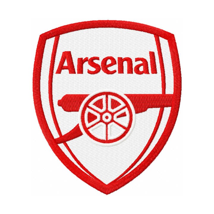 Arsenal red color logo embroidery design - Embroidery Design