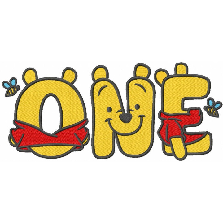 Pooh one embroidery design - Embroidery Design