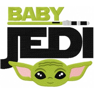 Baby jedi embroidery design - Embroidery Design