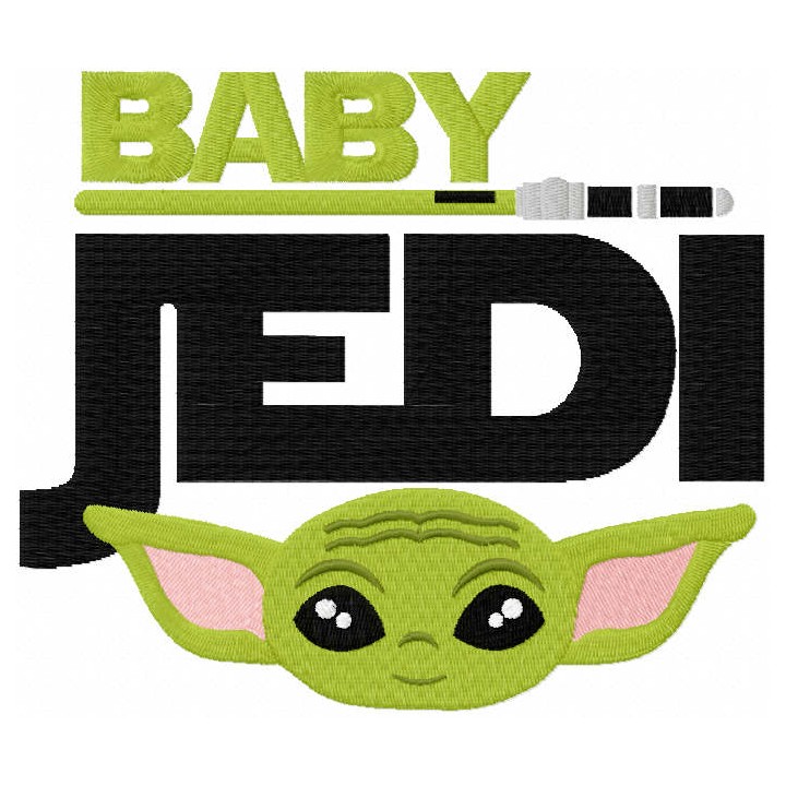 Baby jedi embroidery design - Embroidery Design