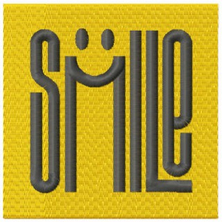 Smile lettering embroidery design - Embroidery Design