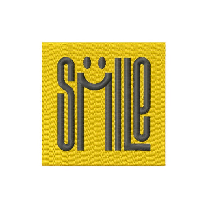 Smile lettering embroidery design - Embroidery Design