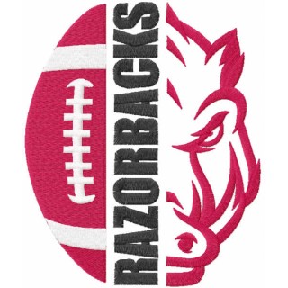 Razorbacks football logo embroidery design - Embroidery Design