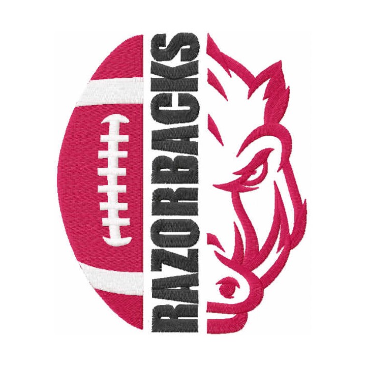 Razorbacks football logo embroidery design - Embroidery Design