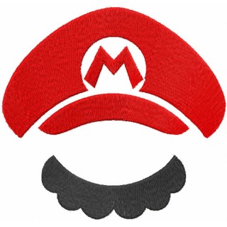 Super mario hat embroidery design - Embroidery Design