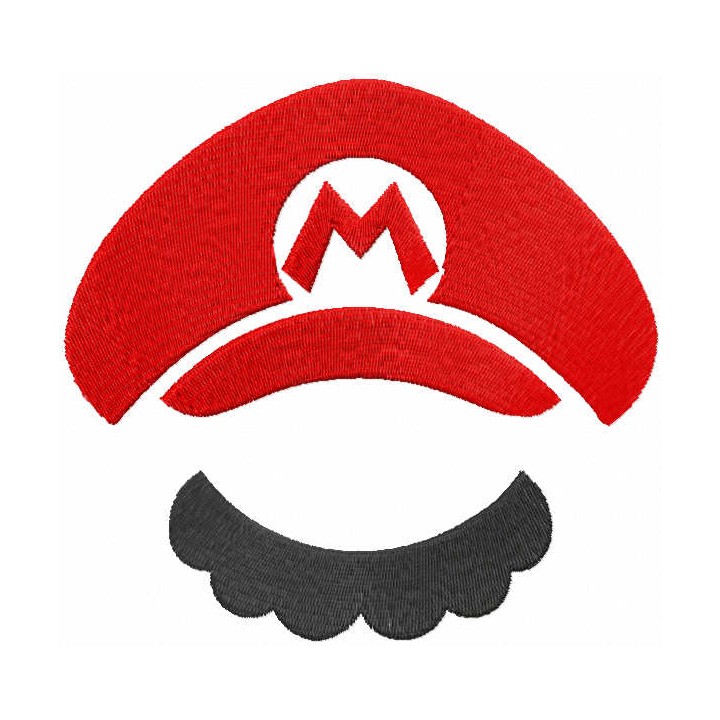 Super mario hat embroidery design - Embroidery Design