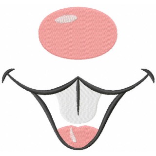 Mouse face mask embroidery design - Embroidery Design