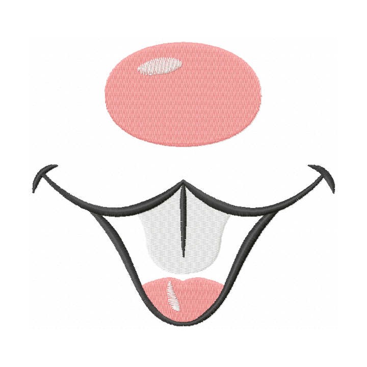 Mouse face mask embroidery design - Embroidery Design