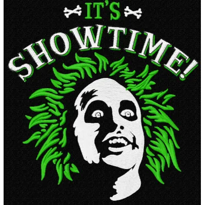 Preview of the 'It's Snowtime' embroidery design featuring whimsical cartoon motifs perfect for winter-themed projects.