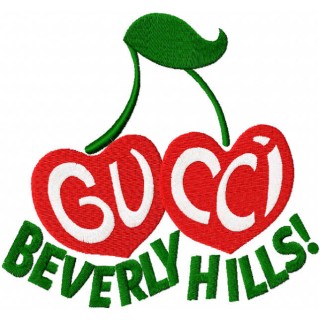 Gucci Beverly hills logo embroidery design - Embroidery Design