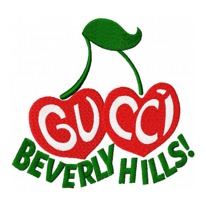 Gucci Beverly hills logo embroidery design - Embroidery Design