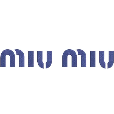 Miu Miu logo embroidery design showcased on a stylish apparel piece, perfect for fashion enthusiasts.