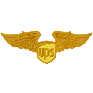 UPS gold wings embroidery design - Embroidery Design