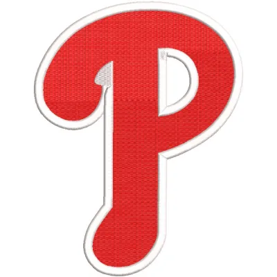 Philadelphia Phillies alternative secondary logo embroidery design, ideal for stitching on caps and t-shirts.