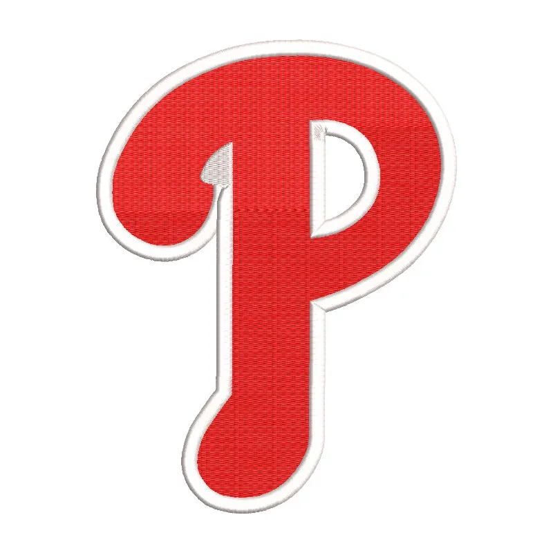 Philadelphia Phillies alternative secondary logo embroidery design, ideal for stitching on caps and t-shirts.