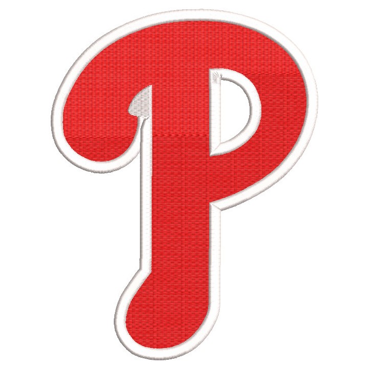 Philadelphia Phillies alternative secondary logo embroidery design - Embroidery Design