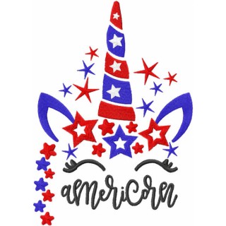 Americorn embroidery design - Embroidery Design
