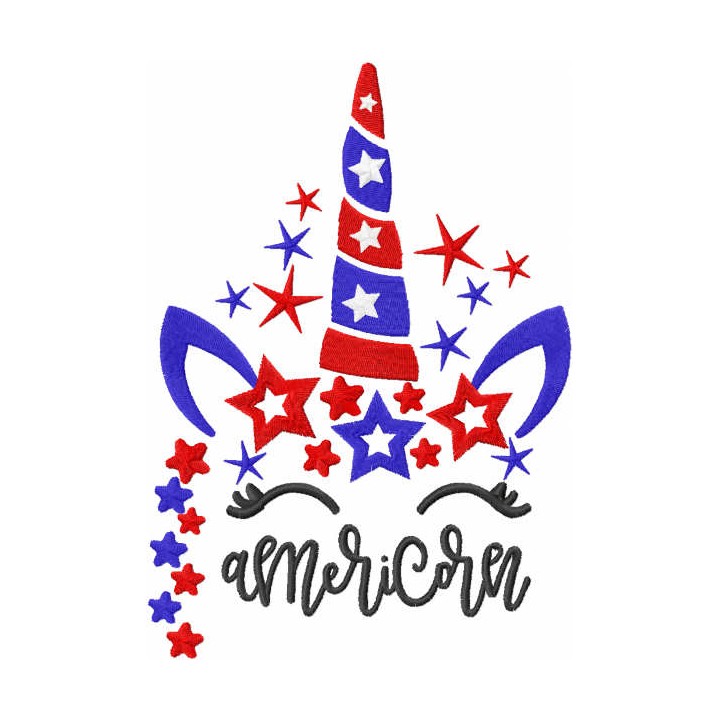 Americorn embroidery design - Embroidery Design