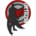 Embroidery design featuring The Falcon and Winter Soldier, perfect for stitching on apparel and accessories.