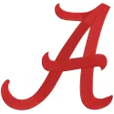 Embroidery design of the Alabama Crimson Tide secondary logo from 2001, featuring vibrant stitching details.